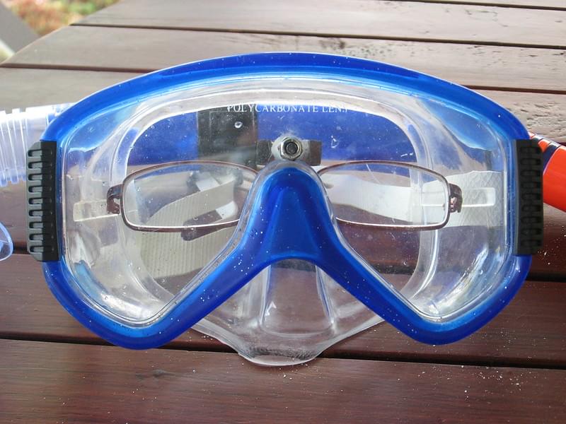 DIY snorkel mask with glasses