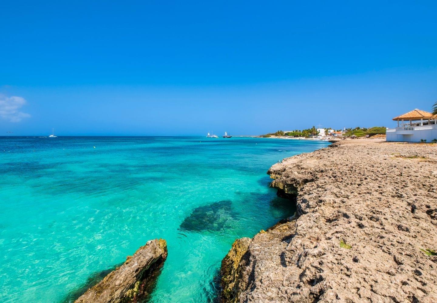 Malmok beach in aruba