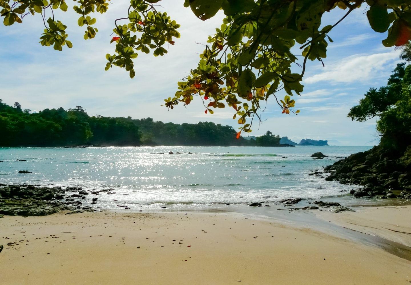 remote beach in manuel antonio national park