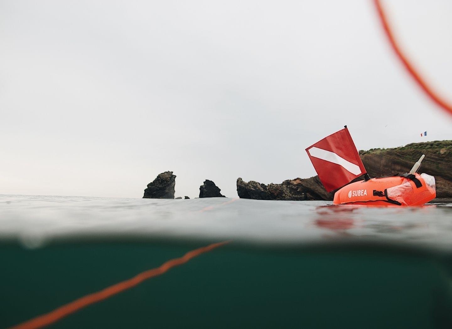 Diver down flag and buoy