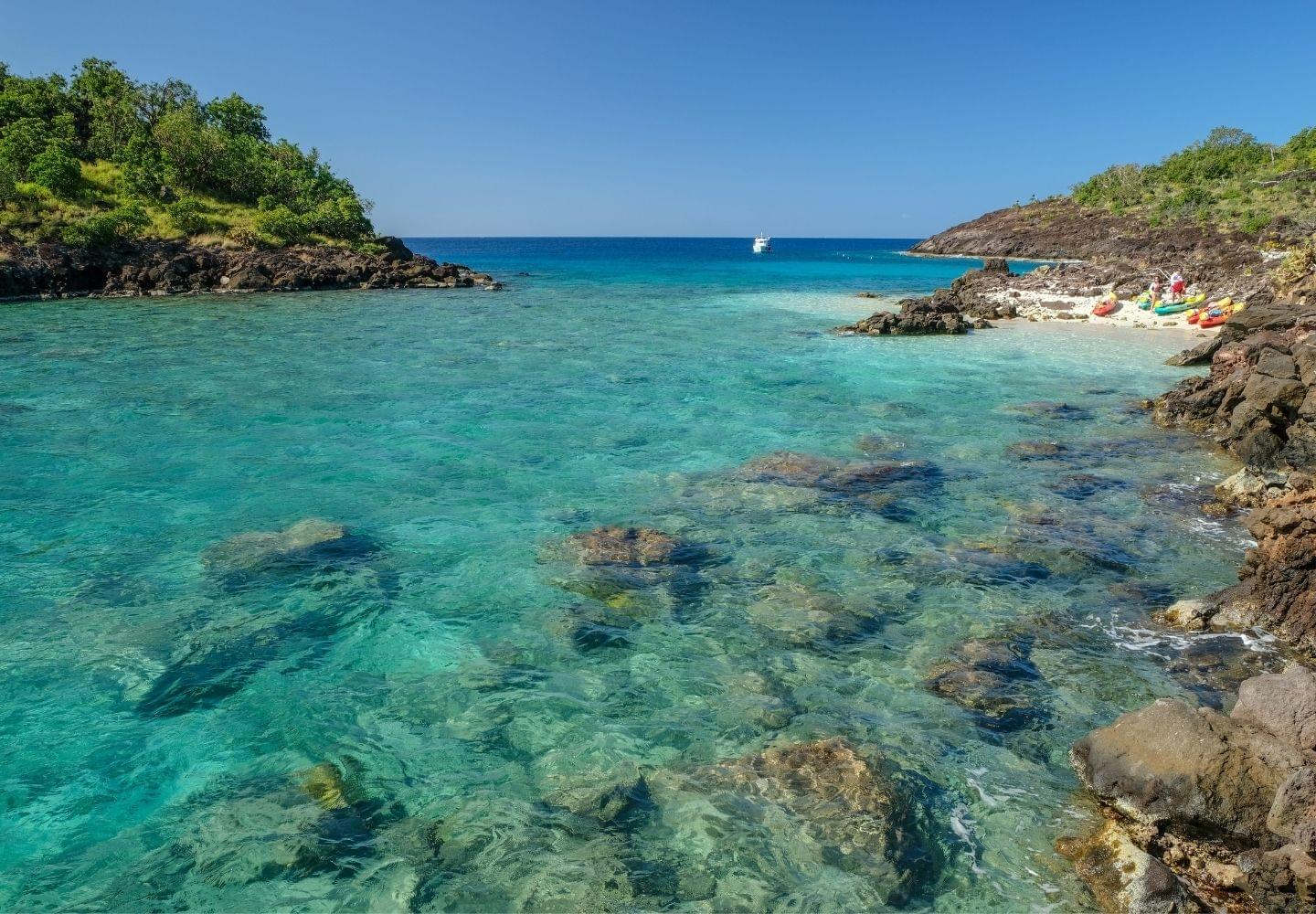 beach on pigeon islands guadeloupe