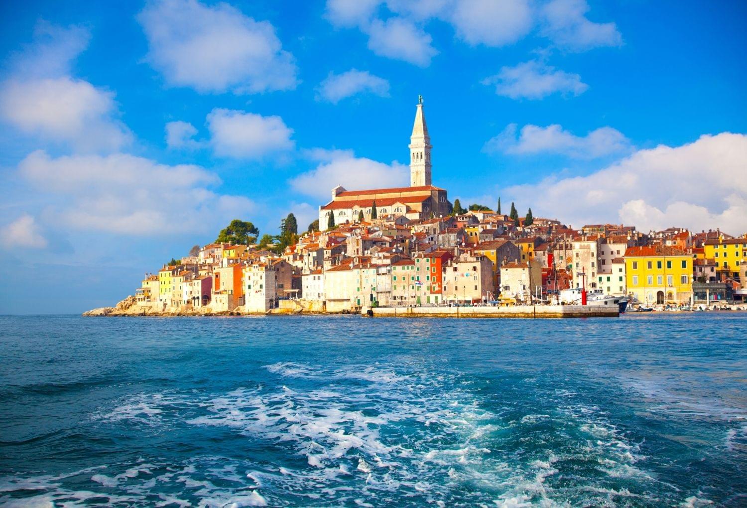 Porec town Istria from the water