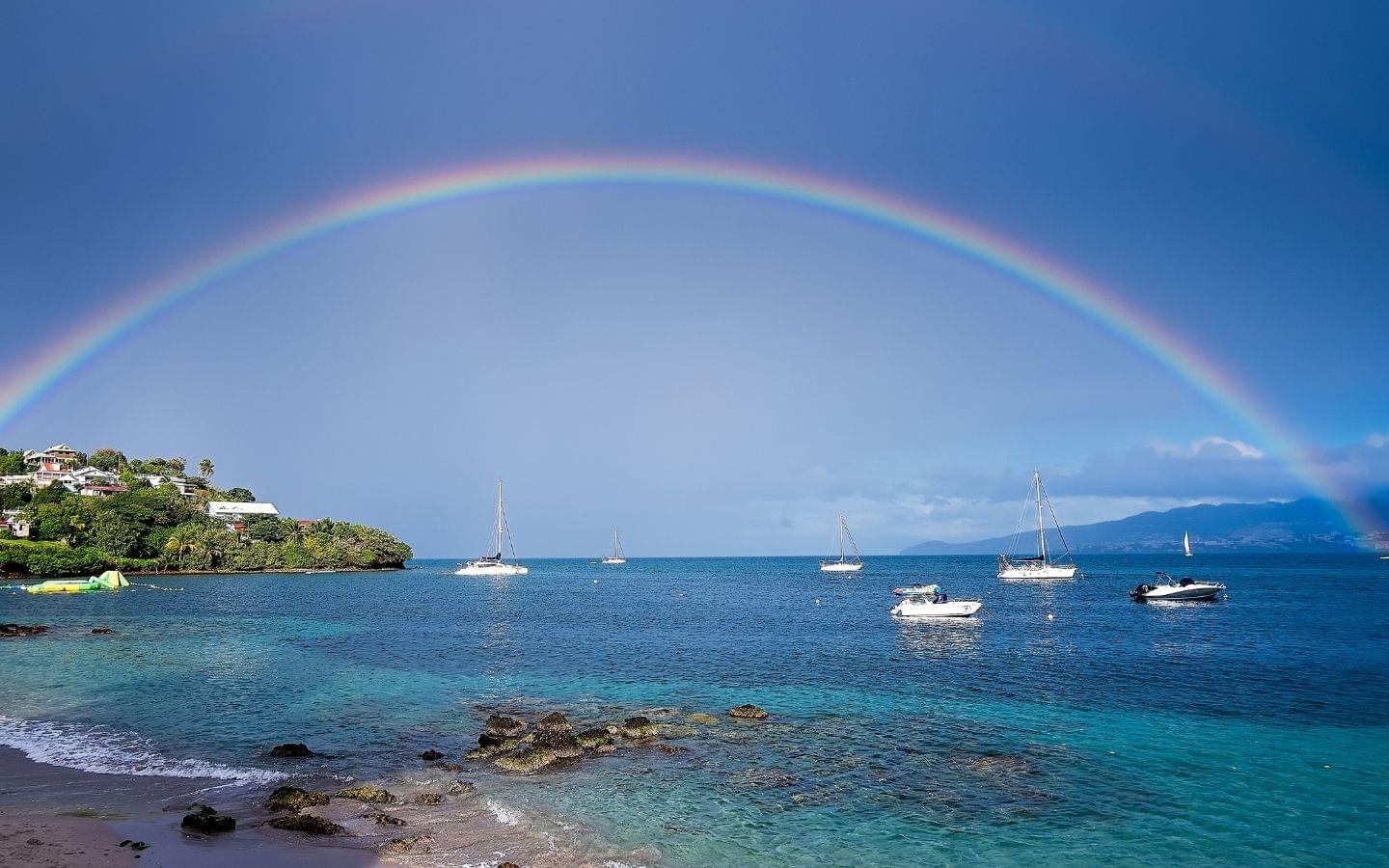 rainbow at anse mitan