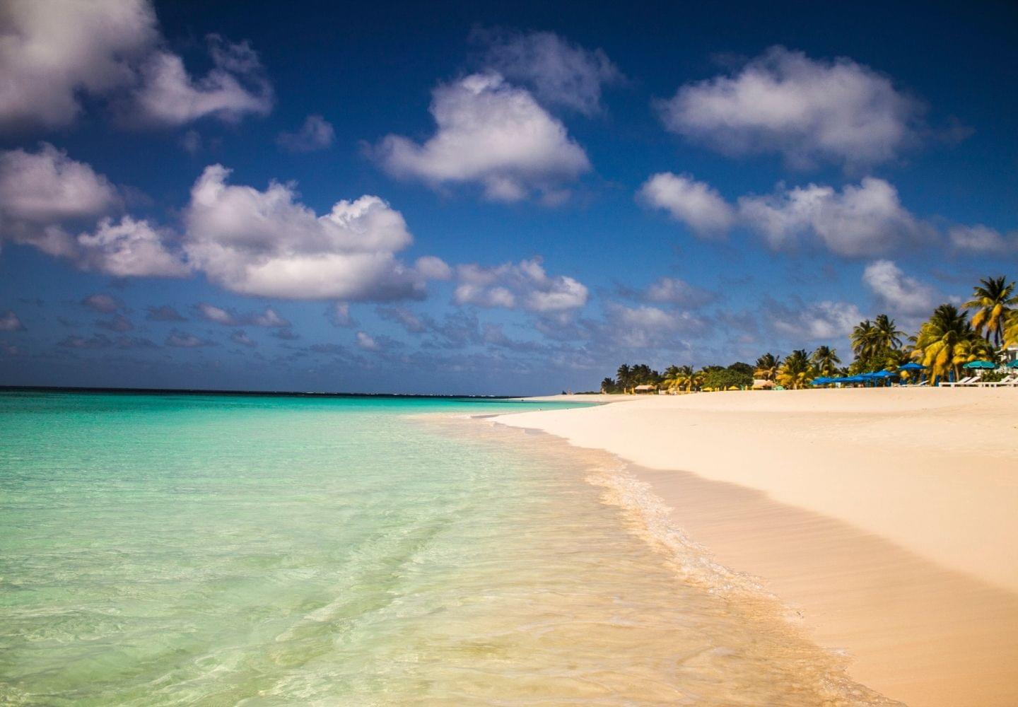 white sand on shoal bay beach anguilla