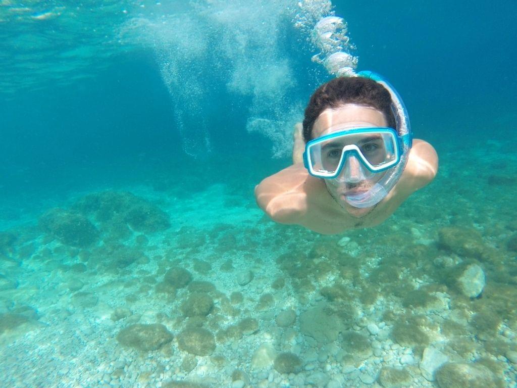 underwater snorkeler