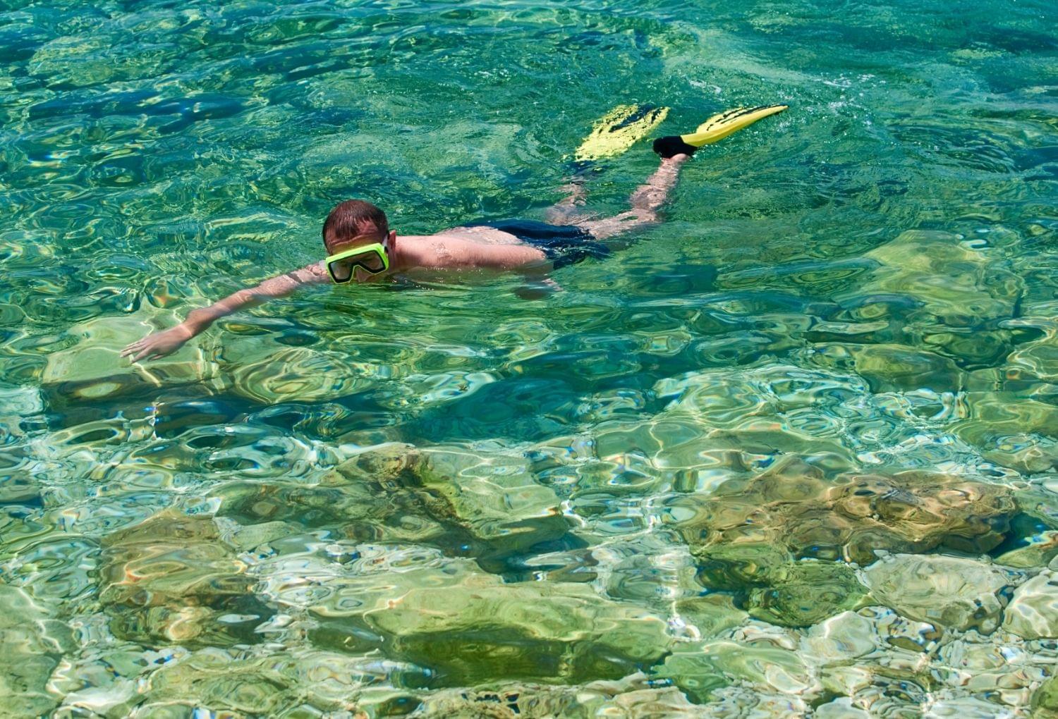 snorkeling along the adriatic sea coast