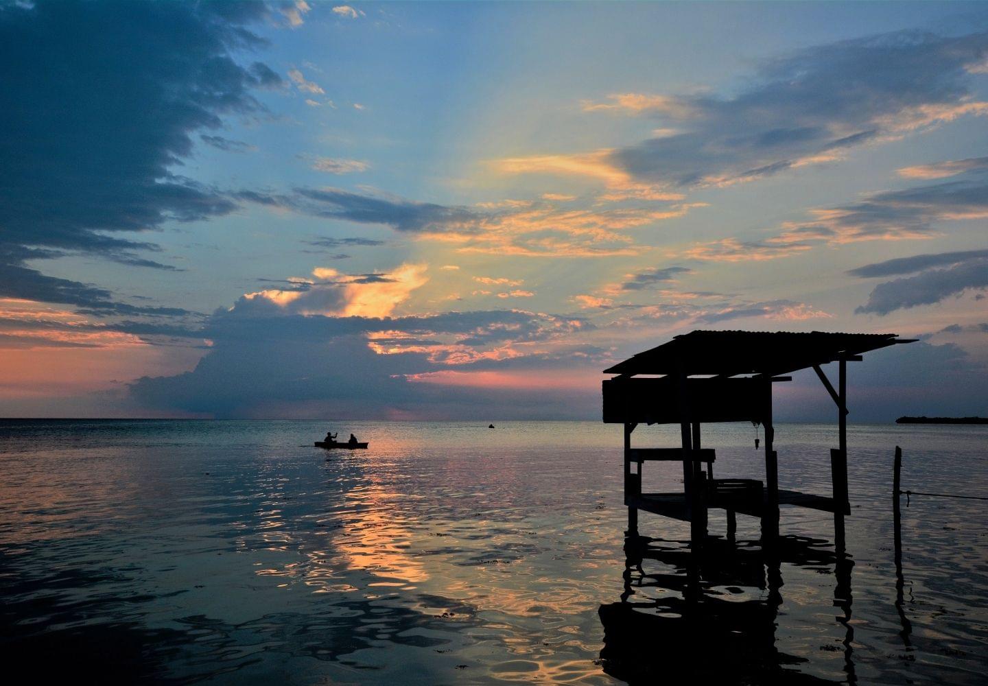 sunset at caye caulker belize