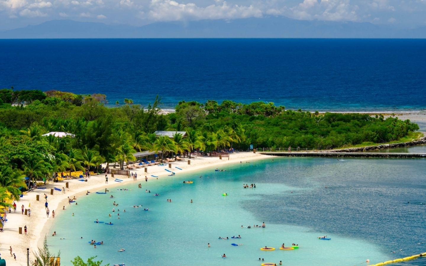 mahogany bay beach swimming area